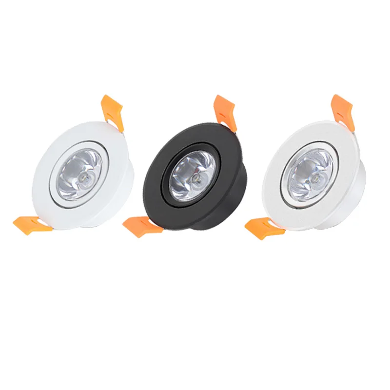 LED Downlight RGB Recessed Lamp Round 3W Remote Control Lighting AC 110V 220V Spot Light Bar Living Room