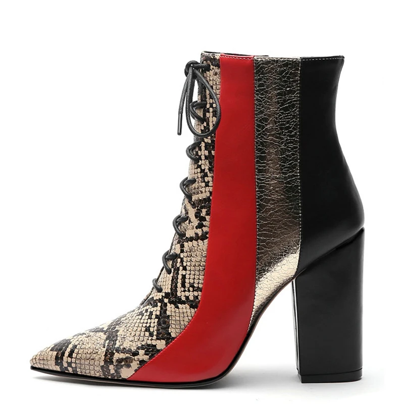 Woman Shoes Pointed Toe Leopard Martin Boots Winter Women's High Heels Ankle Boots Snakeskin Pattern Chelsea Boots
Woman Shoes Pointed Toe Leopard Martin Boots Winter Women's High Heels Ankle Boots Snakeskin Pattern Chelsea Boots