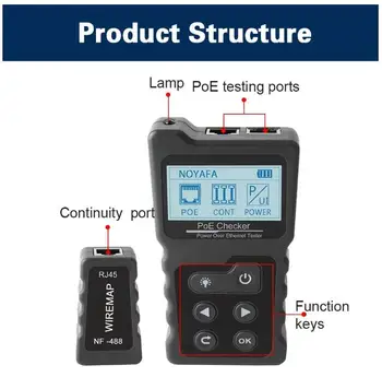 Nf-488 Network Tester Checker Test Power Over The Ethernet Cat5 Cat6 LAN Tester Network Detection Tool
Nf-488 Network Tester Checker Test Power Over The Ethernet Cat5 Cat6 LAN Tester Network Detection Tool