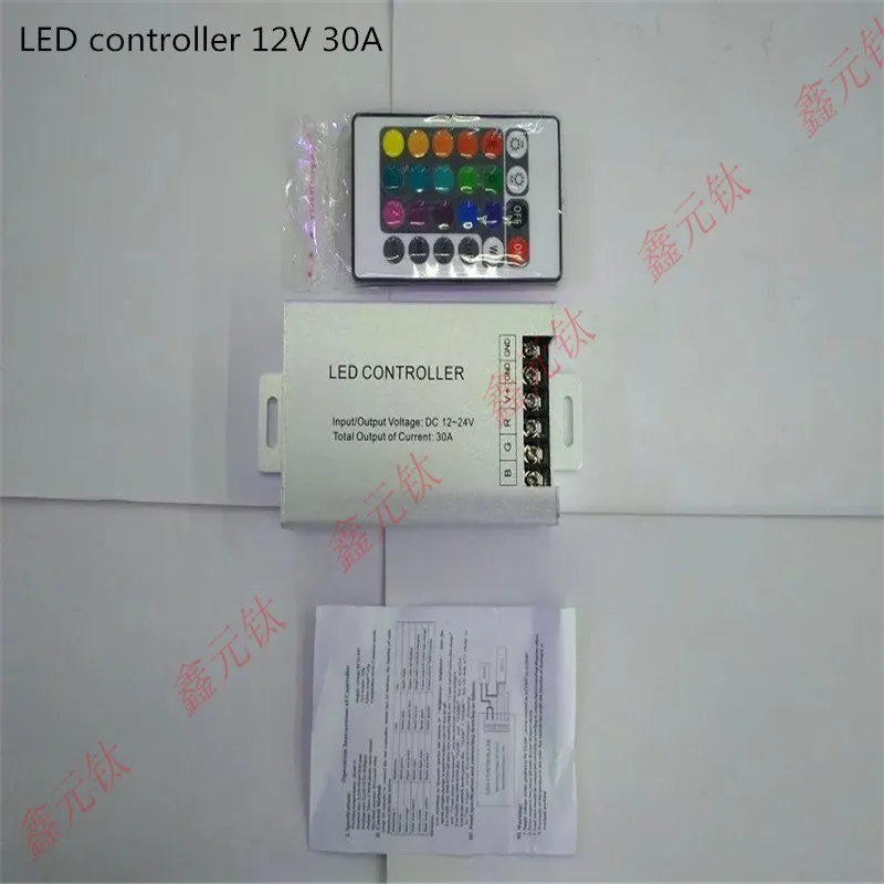 30A LED controller 12V strip RGB controller 24key light modulator Flash control blasting Color Aluminium case controller
30A LED controller 12V strip RGB controller 24key light modulator Flash control blasting Color Aluminium case controller