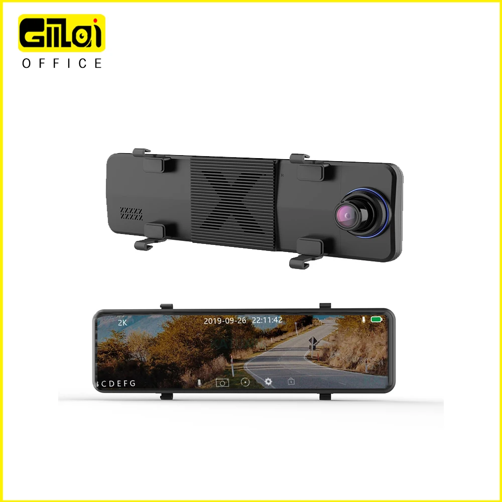 

Gmai 702 2K Mirror Dash Cam Car Accessories Video Recorder 10.88 Inch 2.5D Full Screen Dvr 1080P Rear View Lens 6 Layers Glasses