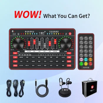 Mobile Phone Microphone Live Usb External Sound Card for Mobile Computer Audio Interface Webcast Sound Card with Bluetooth
Mobile Phone Microphone Live Usb External Sound Card for Mobile Computer Audio Interface Webcast Sound Card with Bluetooth