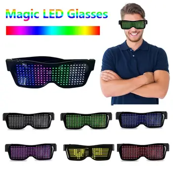 Luminous Bluetooth LED Glowing glasses Rechargeable App Control Customized Magic Scrolling Led text Message Glasses Led Party
Luminous Bluetooth LED Glowing glasses Rechargeable App Control Customized Magic Scrolling Led text Message Glasses Led Party
