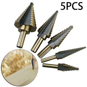 5pcs HSS Cobalt Titanium Cutting Step Drill Bit Hole Opener Countersinking Shank
5pcs HSS Cobalt Titanium Cutting Step Drill Bit Hole Opener Countersinking Shank