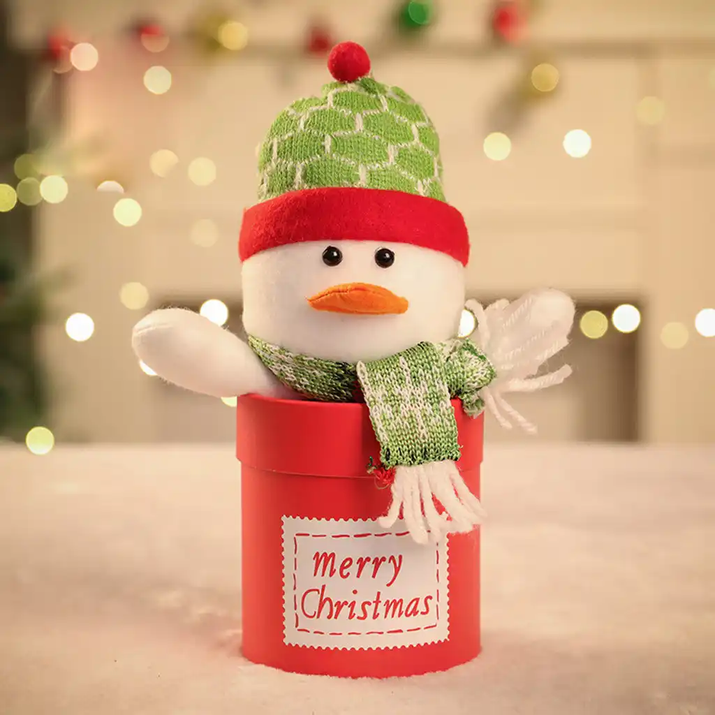plush doll candy box gift box christmas santa claus elk snowman