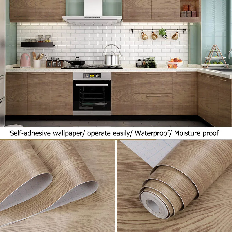3M/5M/10M Kitchen Wood Grain Wall Paper PVC Wall Stickers Countertop Furniture Stickers Home Self Adhesive Waterproof Wallpaper 
3M/5M/10M Kitchen Wood Grain Wall Paper PVC Wall Stickers Countertop Furniture Stickers Home Self Adhesive Waterproof Wallpaper
