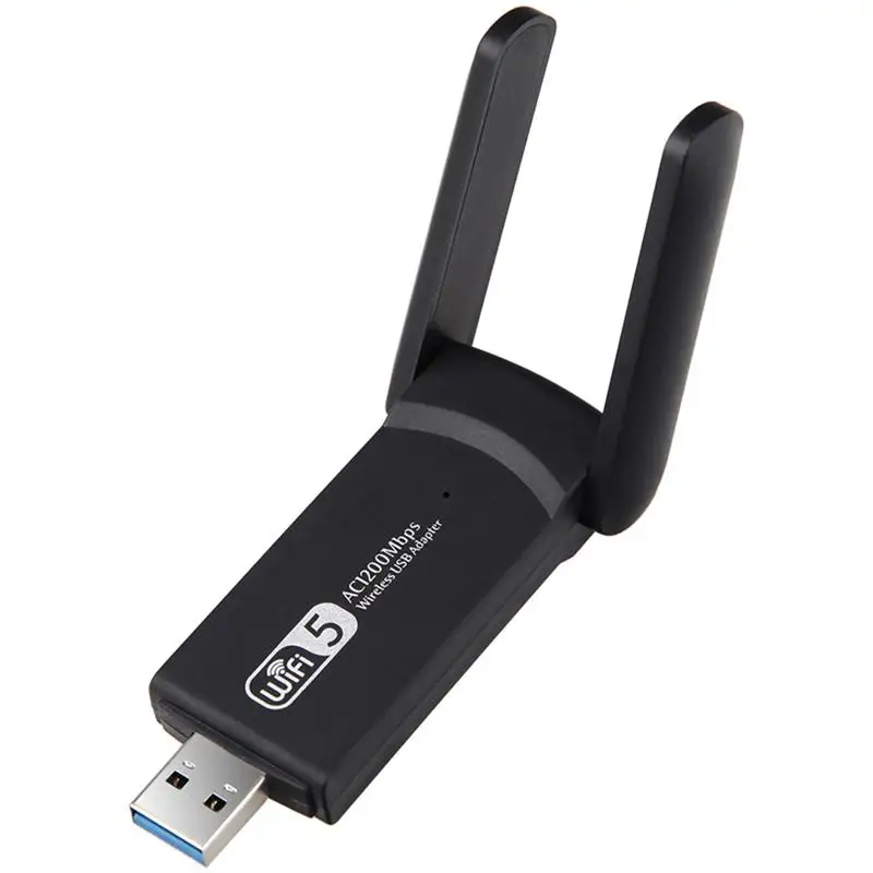1200Mbs USB Wireless 2.4G&5G Wifi Adapter High Speed Network Card RTL8812 Dual Band 802.11 AC Antenna For Laptop Desktop
1200Mbs USB Wireless 2.4G&5G Wifi Adapter High Speed Network Card RTL8812 Dual Band 802.11 AC Antenna For Laptop Desktop