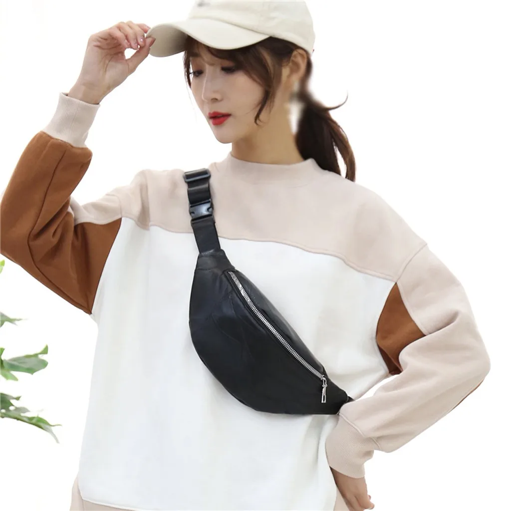 

Crossbody Bags For Women's Solid Color Nylon Zipper Crossbody Bag Chest Bag Waist Bag Phone Bag Torebki Damskie Women Bag#25