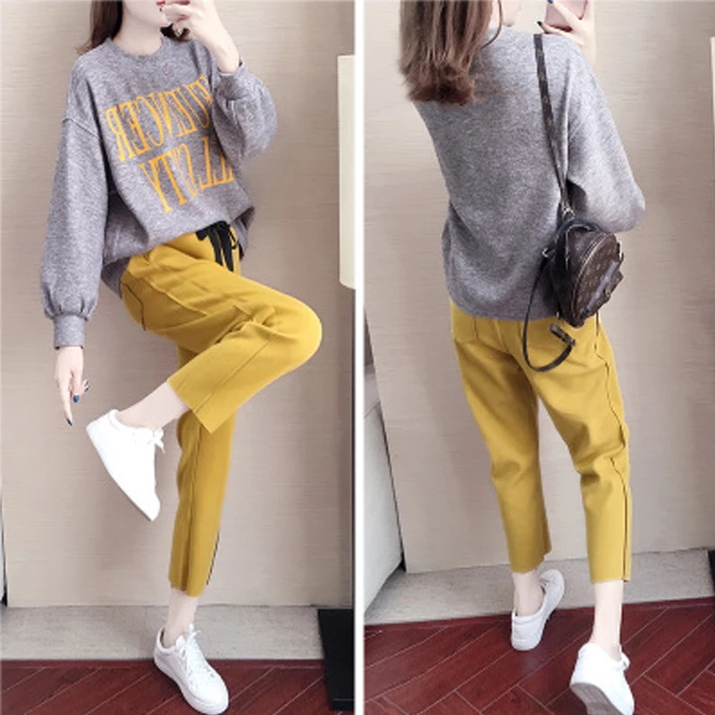 Sports suit female autumn new fashion tide brand loose student casual ocean jacket two-piece autumn
Sports suit female autumn new fashion tide brand loose student casual ocean jacket two-piece autumn