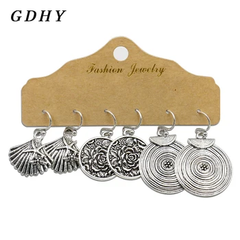 GDHY Bohemian Vintage Bronze Earrings Long Big Round Drop Earring Carved Rose flower Spiral stripe Shell Earrings Aretes
GDHY Bohemian Vintage Bronze Earrings Long Big Round Drop Earring Carved Rose flower Spiral stripe Shell Earrings Aretes