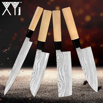 XYj Japanese Kitchen Knife Laser Damascus Pattern Chef knife Santoku Cleaver Slicing Utility 4pcs Set Kitchen BBQ Party Tool
XYj Japanese Kitchen Knife Laser Damascus Pattern Chef knife Santoku Cleaver Slicing Utility 4pcs Set Kitchen BBQ Party Tool