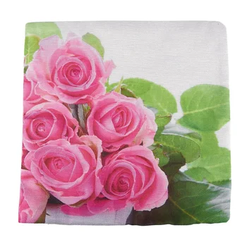 Throw Pillow Case Pink + green Rose Sofa Home Car Decor Cushion Cover flax 18*18inch Series two
Throw Pillow Case Pink + green Rose Sofa Home Car Decor Cushion Cover flax 18*18inch Series two