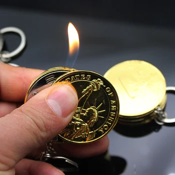 New Free Fire Keychain Lighter Metal Unusual Butane Creative Compact Gas Lighter Inflated Jet Pendant Coin Bar One Dollar Gift
New Free Fire Keychain Lighter Metal Unusual Butane Creative Compact Gas Lighter Inflated Jet Pendant Coin Bar One Dollar Gift