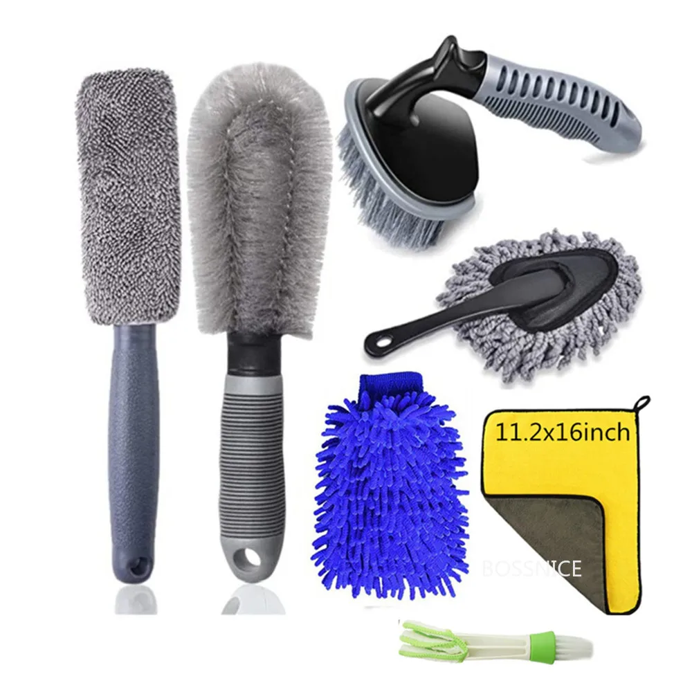 7PCS Car Wash Towel Car Tire Wheel Hub Brush Encryption Car Wash Gloves Car Detailing Tools Car Interior Exterior Cleaning Set
7PCS Car Wash Towel Car Tire Wheel Hub Brush Encryption Car Wash Gloves Car Detailing Tools Car Interior Exterior Cleaning Set