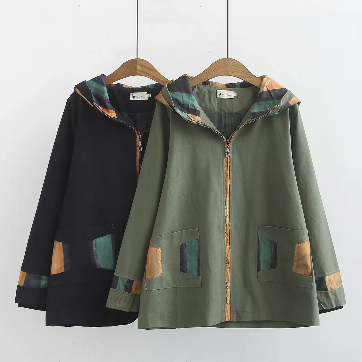 2019 Autumn Clothing Korean-style College Style Loose-Fit Digital Printing Contrast Color Washed Cotton Large Size Hooded Trench
2019 Autumn Clothing Korean-style College Style Loose-Fit Digital Printing Contrast Color Washed Cotton Large Size Hooded Trench