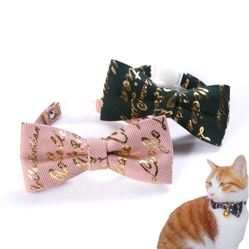Breakaway Cat Collars with Bowtie Golden Alphabet Pattern Safety Kitten Collars Adjustable from 7.0-12 Inch
Breakaway Cat Collars with Bowtie Golden Alphabet Pattern Safety Kitten Collars Adjustable from 7.0-12 Inch