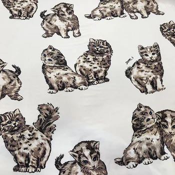Cute cat animal print fabric handmade DIY clothing skirt spring and summer chiffon twill fabric
Cute cat animal print fabric handmade DIY clothing skirt spring and summer chiffon twill fabric