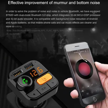 Wireless Hands-free Bluetooth Version V5.0 Car FM Transmitter Bass MP3 Player FM Radio Adapter Charger MP3 \ WMA \ WAV \ FLAC
Wireless Hands-free Bluetooth Version V5.0 Car FM Transmitter Bass MP3 Player FM Radio Adapter Charger MP3 \ WMA \ WAV \ FLAC