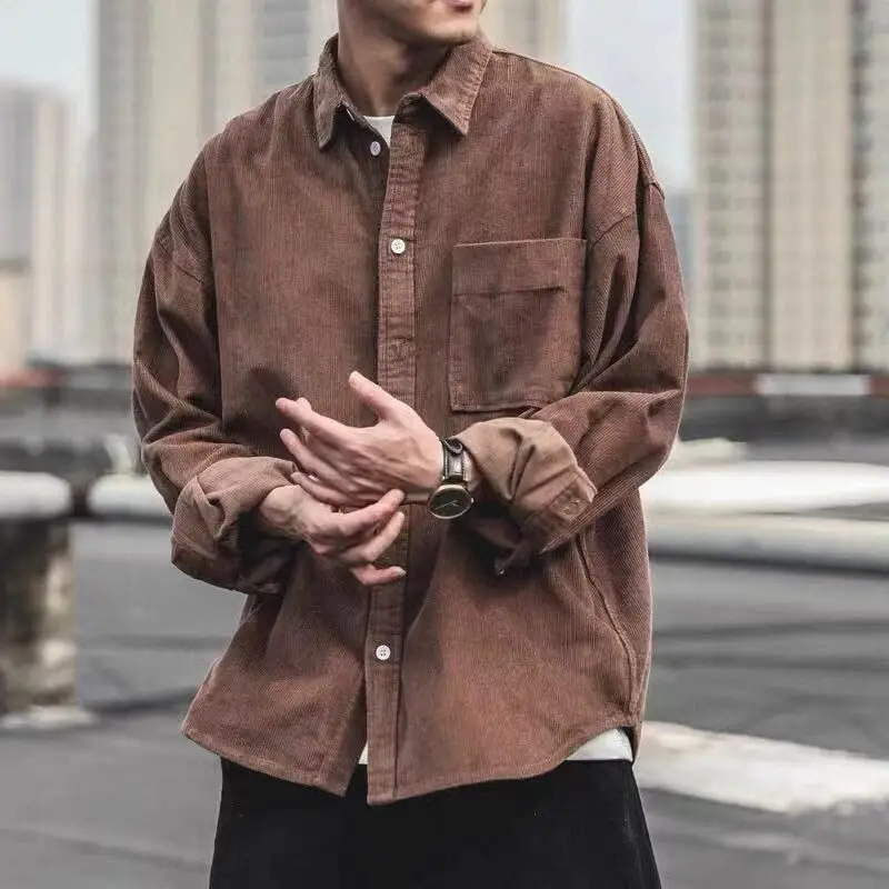 Men's Corduroy Shirt Spring And Autumn Retro Trend Tooling Shirt Solid Color Handsome Casual Loose All-match Jacket
Men's Corduroy Shirt Spring And Autumn Retro Trend Tooling Shirt Solid Color Handsome Casual Loose All-match Jacket