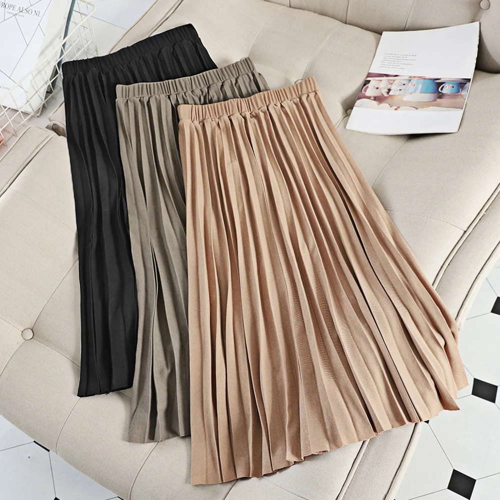 Autumn New Style Korean-style Solid Color Versatile Hong Kong Style High-waisted Slimming Mid-length A- line Pleated Skirt Skirt
Autumn New Style Korean-style Solid Color Versatile Hong Kong Style High-waisted Slimming Mid-length A- line Pleated Skirt Skirt