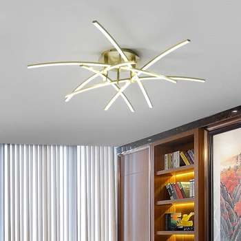 LICAN Modern led ceiling lights for bedroom Living room home deco Gold White Aluminum Wave led lustre Avize led ceiling lamp
LICAN Modern led ceiling lights for bedroom Living room home deco Gold White Aluminum Wave led lustre Avize led ceiling lamp