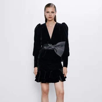 2019 ZA Autumn Fashion Elegant Black Tops Puff Sleeve Warm Velvet Pullovers Casual Long Sleeve Female Fall Clothing Wholesale
2019 ZA Autumn Fashion Elegant Black Tops Puff Sleeve Warm Velvet Pullovers Casual Long Sleeve Female Fall Clothing Wholesale