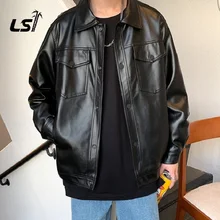 Privathinker Men Spring Black Soft Faux Leather Jacket 2022 Mens Hip Hop Jacket Leather Male Oversize Streetwear Pockets Clothes
Privathinker Men Spring Black Soft Faux Leather Jacket 2022 Mens Hip Hop Jacket Leather Male Oversize Streetwear Pockets Clothes