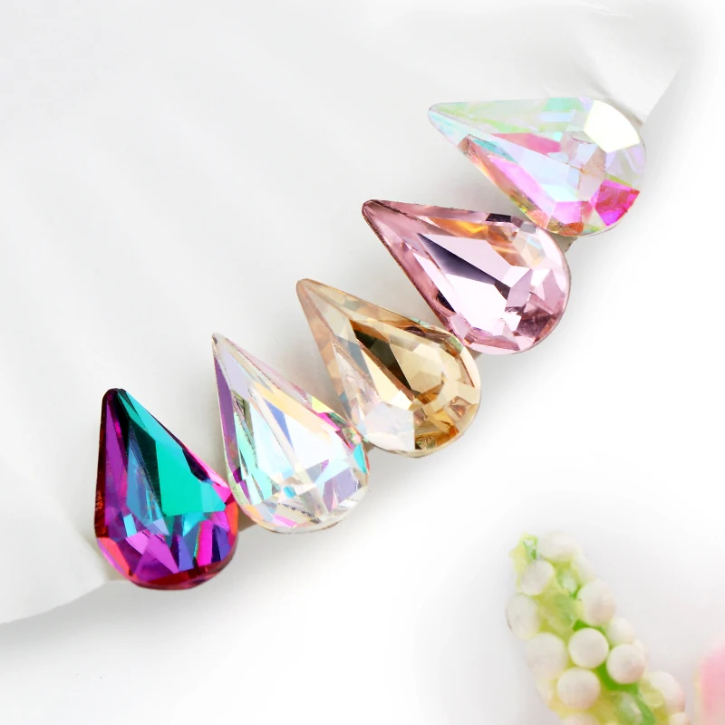 Glitter Drop Crystal AB K9 Strass Glass Rhinestone Jewelry for Craft Beads Glue on Clothes Decoration Diy Rhinestone Applique To
Glitter Drop Crystal AB K9 Strass Glass Rhinestone Jewelry for Craft Beads Glue on Clothes Decoration Diy Rhinestone Applique To