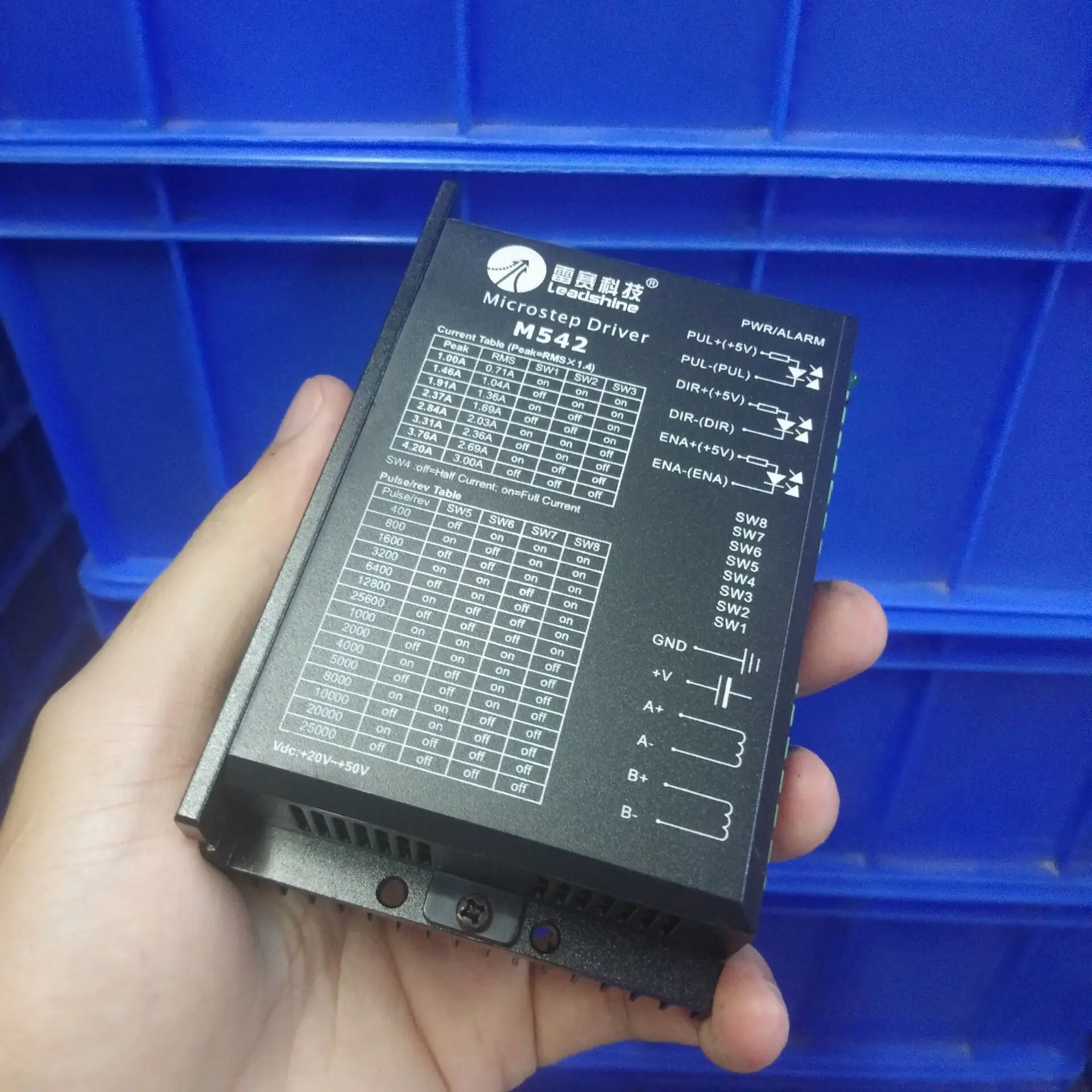 Leadshine DM542 2 фазный шаговый драйвер 20 50VAC 1 0 4.2A для NEMA17 NEMA23 двигатель контроллер 42 57