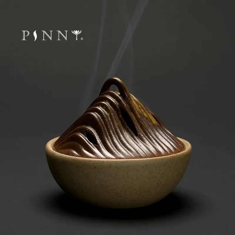 

PINNY Hill Ceramic Incense Burners 2 And 4 Coil Incense Base Home Decoration Accessories Zen Sandalwood Censer