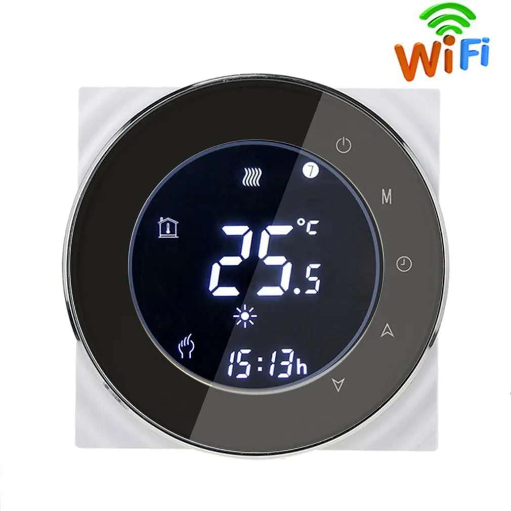 THP6000GCLW Water/Gas Boiler Thermostat Backlight WIFI 3A Weekly Programmable LCD Touch Screen Works With Alexa Google
THP6000GCLW Water/Gas Boiler Thermostat Backlight WIFI 3A Weekly Programmable LCD Touch Screen Works With Alexa Google