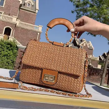Elegant Female Weave Square Tote bag 2020 Fashion New High-quality Leather Women's Designer Handbag Chain Shoulder Messenger Bag 
Elegant Female Weave Square Tote bag 2020 Fashion New High-quality Leather Women's Designer Handbag Chain Shoulder Messenger Bag