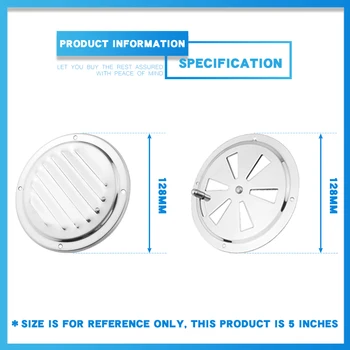 Boat Accessories Marine Round Air Louver Vent & Side Knob Opening Grille Ventilation Louvered Ventilator Stainless Steel 316
Boat Accessories Marine Round Air Louver Vent & Side Knob Opening Grille Ventilation Louvered Ventilator Stainless Steel 316