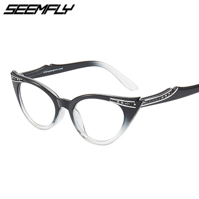 Seemfly Cat Eye Reading Glasses Women Diamond Magnifying Eyeglasses Presbyopia 0 1.0 1.5 2.0 2.5 3.0 3.5 4.0 Female Eyewear 2020
Seemfly Cat Eye Reading Glasses Women Diamond Magnifying Eyeglasses Presbyopia 0 1.0 1.5 2.0 2.5 3.0 3.5 4.0 Female Eyewear 2020