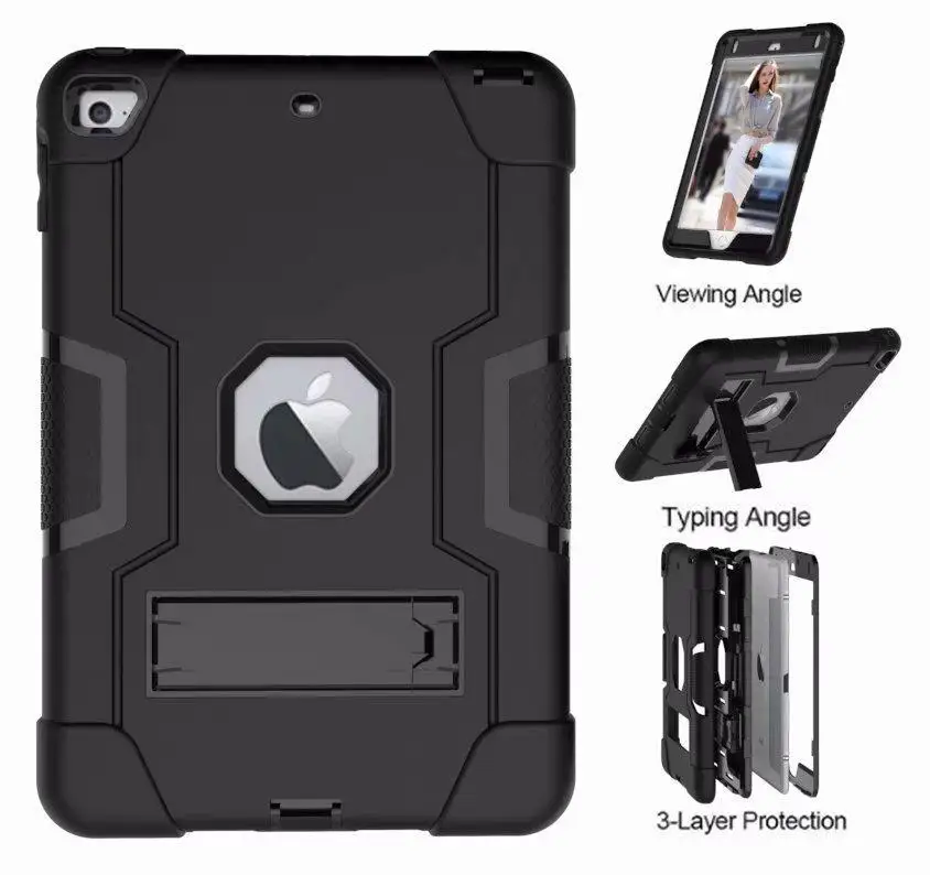 Hybrid Three Layer Armor Shockproof Rugged Drop Protection Cover Case Built with Kickstand For iPad Mini 5 7.9" 2019 iPad mini 4
Hybrid Three Layer Armor Shockproof Rugged Drop Protection Cover Case Built with Kickstand For iPad Mini 5 7.9" 2019 iPad mini 4