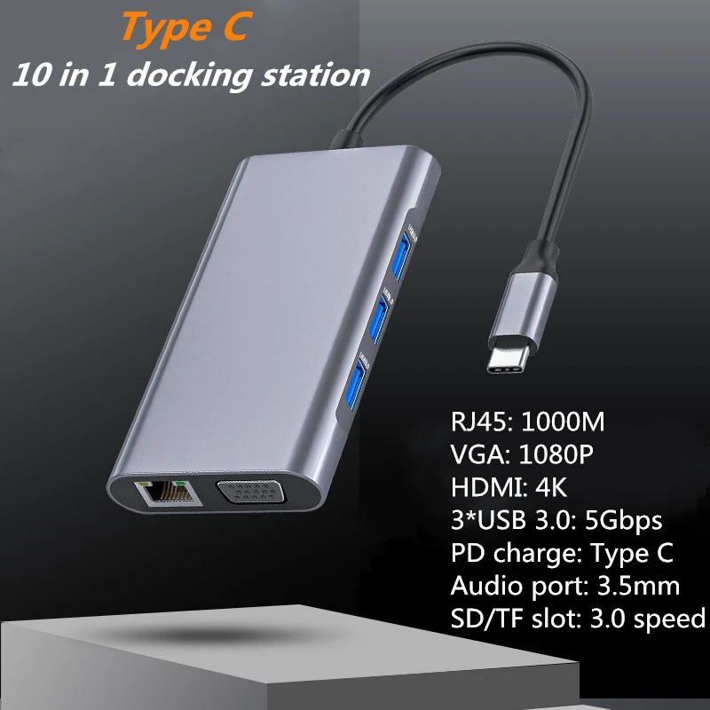 Multi Docking Station Type C Adapter Thunderbolt 3 Dock 4K HDMI USB3.0 PD Charge For Macbook Pro HUB Hdmi
Multi Docking Station Type C Adapter Thunderbolt 3 Dock 4K HDMI USB3.0 PD Charge For Macbook Pro HUB Hdmi