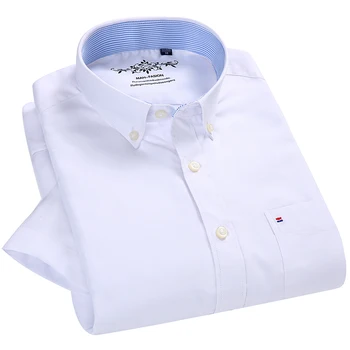 Men's Standard-fit Short Sleeve Solid Oxford Shirts Patch Single Chest Pocket Breath Comfortable Quality Button-down Tops Shirt
Men's Standard-fit Short Sleeve Solid Oxford Shirts Patch Single Chest Pocket Breath Comfortable Quality Button-down Tops Shirt