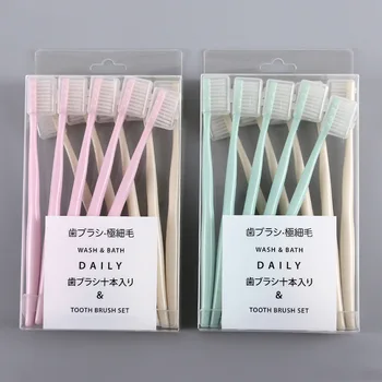 South Korea Macarons Toothbrush Ten Sticks Japanese Style MUJI-style Family Pack Bamboo Charcoal Soft Bristle Adult Toothbrush W
South Korea Macarons Toothbrush Ten Sticks Japanese Style MUJI-style Family Pack Bamboo Charcoal Soft Bristle Adult Toothbrush W