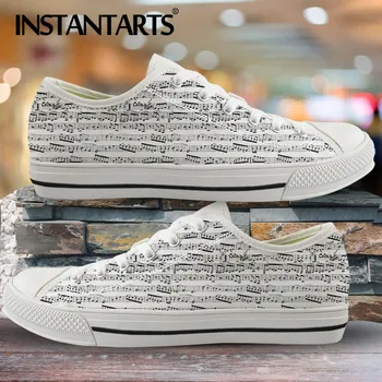 INSTANTARTS Music Score Notes Pattern Classic Low Top Canvas Shoes Vulcanized Flats Ladies Shoes Lace-up Sneaker Tenis Feminino
INSTANTARTS Music Score Notes Pattern Classic Low Top Canvas Shoes Vulcanized Flats Ladies Shoes Lace-up Sneaker Tenis Feminino
