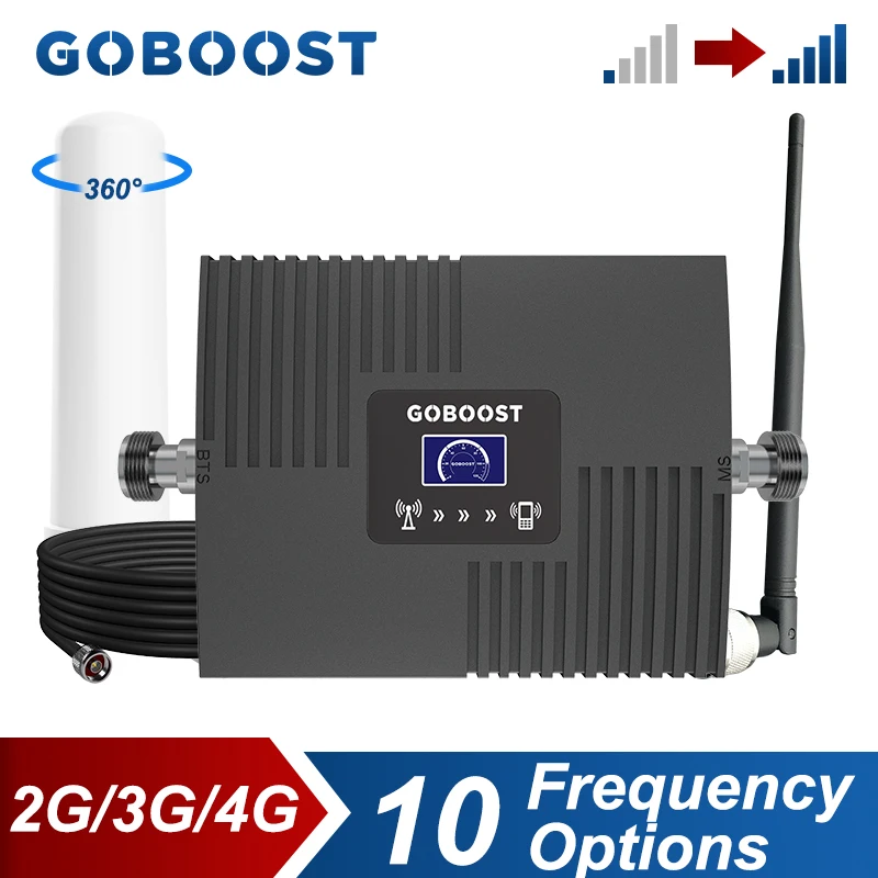 GOBOOST 2G 3G 4G Repeater LTE 700 800 2600 GSM 900 DCS 1800 UMTS 2100 1900 AWS 1700 MHz Signal Booster Amplifier Antenna Kit | Мобильные
