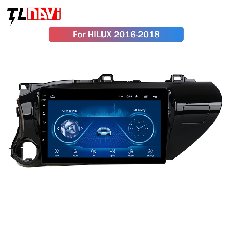 10.1" Android 8.1 Radio for TOYOTA HILUX 2016 2017 2018 Left hand Driver with Bluetooth GPS Navigation USB FM SWC DVR OBD
10.1" Android 8.1 Radio for TOYOTA HILUX 2016 2017 2018 Left hand Driver with Bluetooth GPS Navigation USB FM SWC DVR OBD