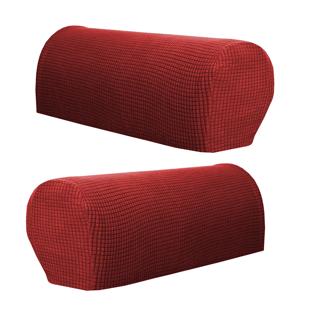 2 Piece Checked Armrest Covers Stretch Set Chair Sofa Arm Protectors Flannel 2 Piece Checked Armrest Covers Stretch Set Chair Sofa Arm Protectors Flannel