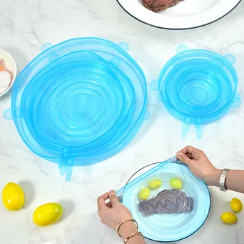 Lid for Airtight Container Six Pieces Set Stretchable Multi-functional Fruit & Vegetable Food Plastic Wrap Sealed Bowl Cover
Lid for Airtight Container Six Pieces Set Stretchable Multi-functional Fruit & Vegetable Food Plastic Wrap Sealed Bowl Cover
