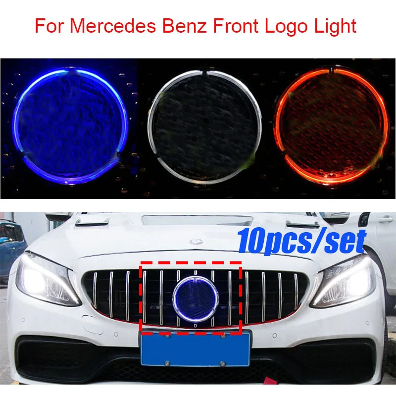 10pcs/set 18.5cm Auto Head Front Logo LED Light Guide Headlights Daytime Light New Old year for A B E GL CL CLS GLK Class
10pcs/set 18.5cm Auto Head Front Logo LED Light Guide Headlights Daytime Light New Old year for A B E GL CL CLS GLK Class