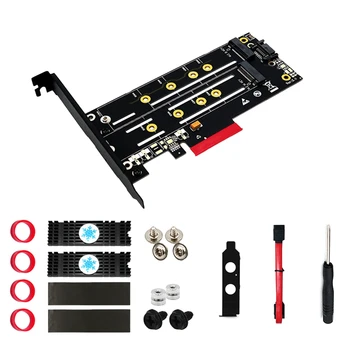 M.2 PCIE 4X Host Adapter Card with HeatSink and LED Solution Expansion Card for SATA and PCIE NVMe SSD
M.2 PCIE 4X Host Adapter Card with HeatSink and LED Solution Expansion Card for SATA and PCIE NVMe SSD