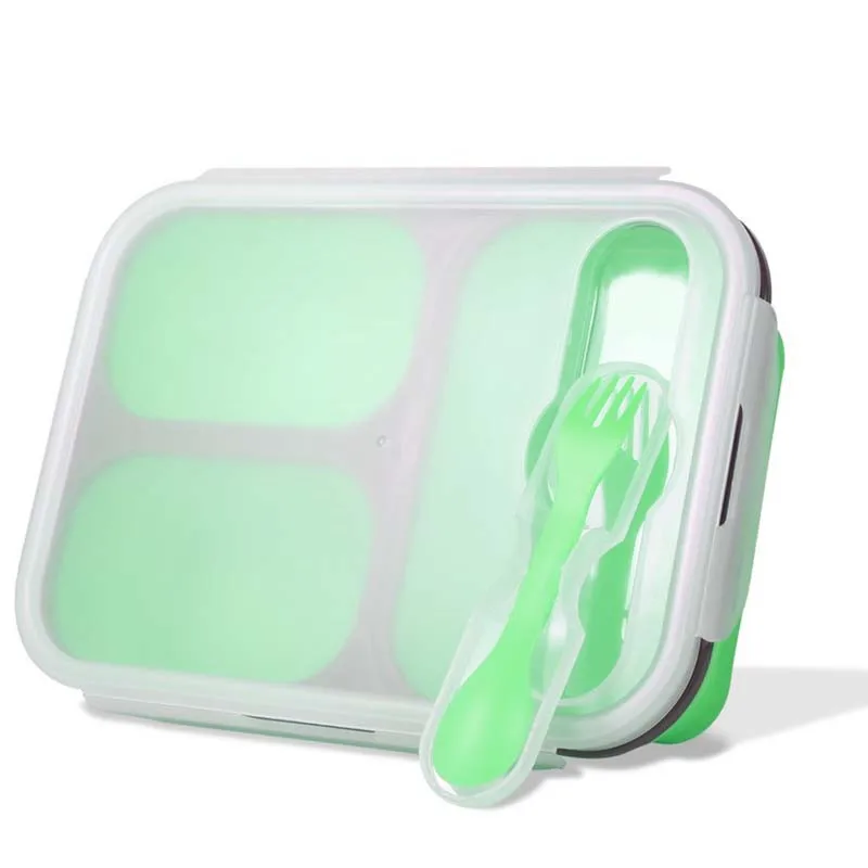 Silicon Portable Lunch Box Collapsible Microwave Lunch Box Three Grid Lunch Box-thermos Folding Lunch Box Set Food Container
Silicon Portable Lunch Box Collapsible Microwave Lunch Box Three Grid Lunch Box-thermos Folding Lunch Box Set Food Container