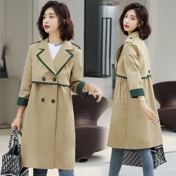 Elegant British Style Turndown Collar Leisure Time Women's Windbreaker Double breasted Classic Windproof Trench Coat for Women
Elegant British Style Turndown Collar Leisure Time Women's Windbreaker Double breasted Classic Windproof Trench Coat for Women