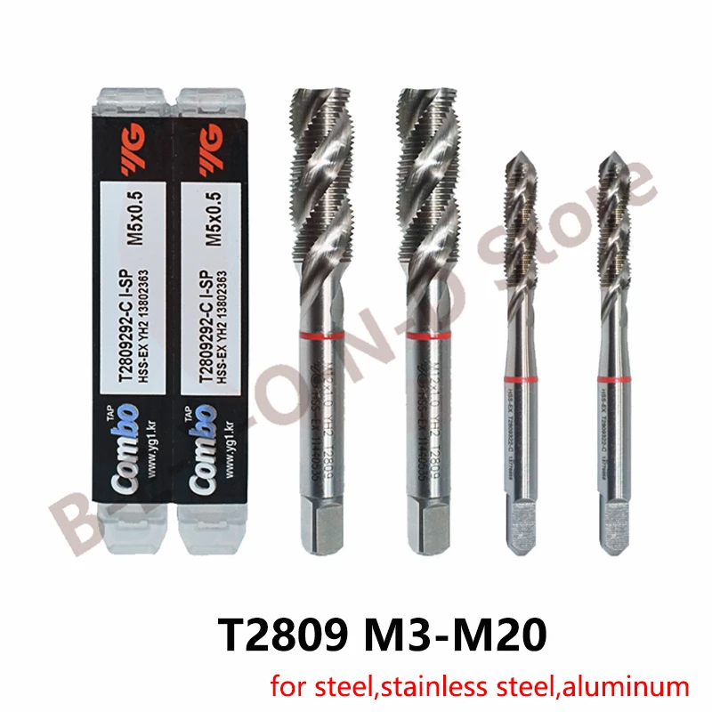 YG-1 T2809 Multi-Function Spiral Tap M3 M4 M5 M6 M8 M10 M12 M16 M18 M20 Blind Hole Tapping for Cast Iron Steel Stainless AL etc.
YG-1 T2809 Multi-Function Spiral Tap M3 M4 M5 M6 M8 M10 M12 M16 M18 M20 Blind Hole Tapping for Cast Iron Steel Stainless AL etc.