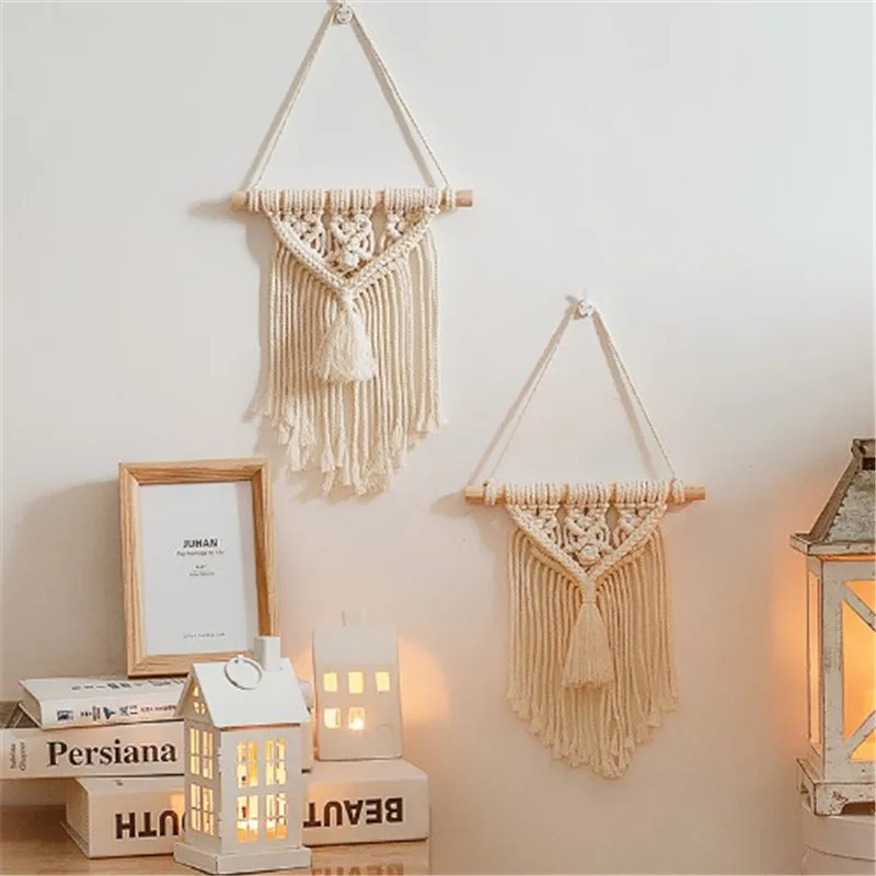 Nordic Boho Macrame Wall Tapestry - Handwoven Cotton 4 Ha906b23f6b4c4515b3e1cc20473b2295l