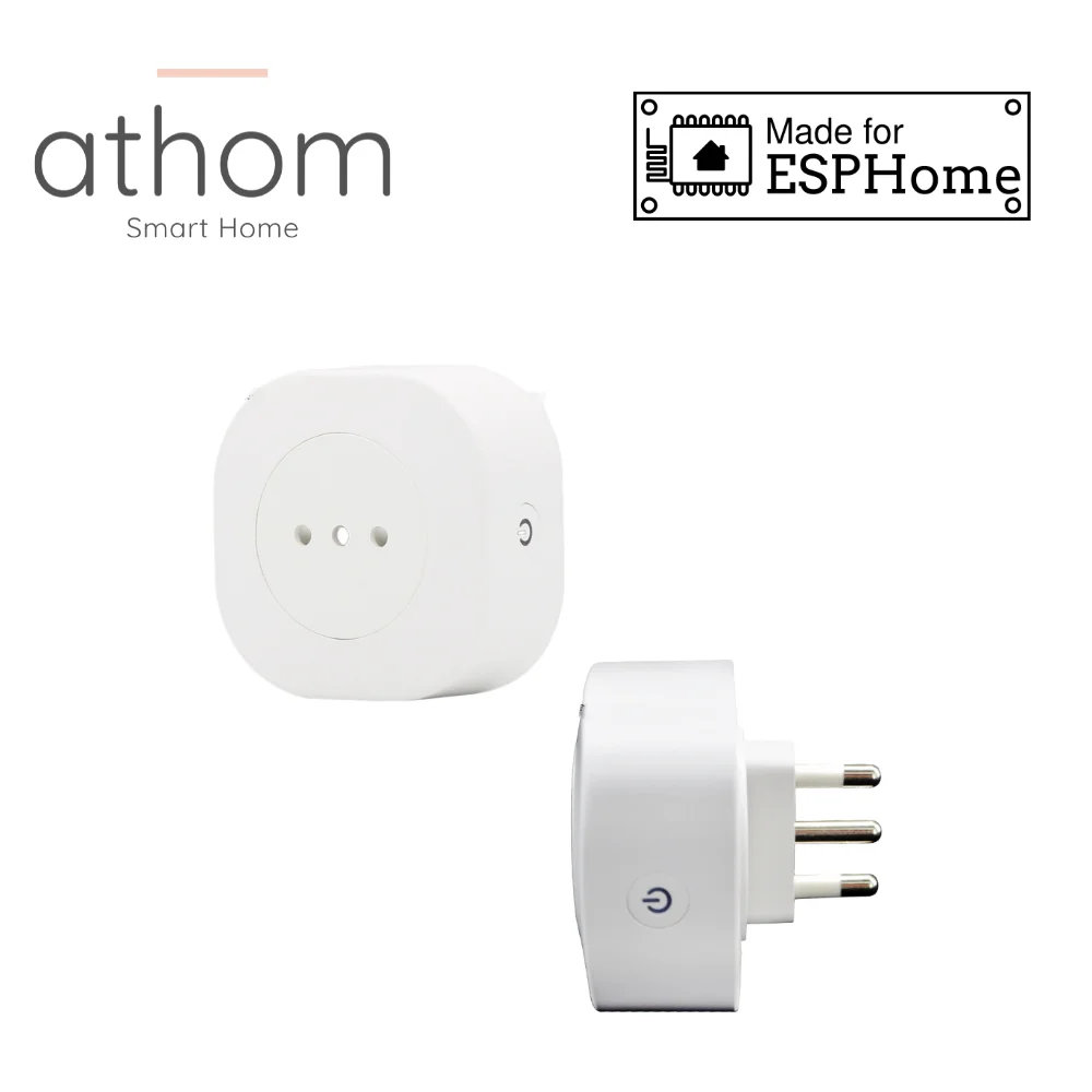 

ATHOM preflashed ESPhome Smart Plug Works With Home Assitant Italy Chile Standard 16A